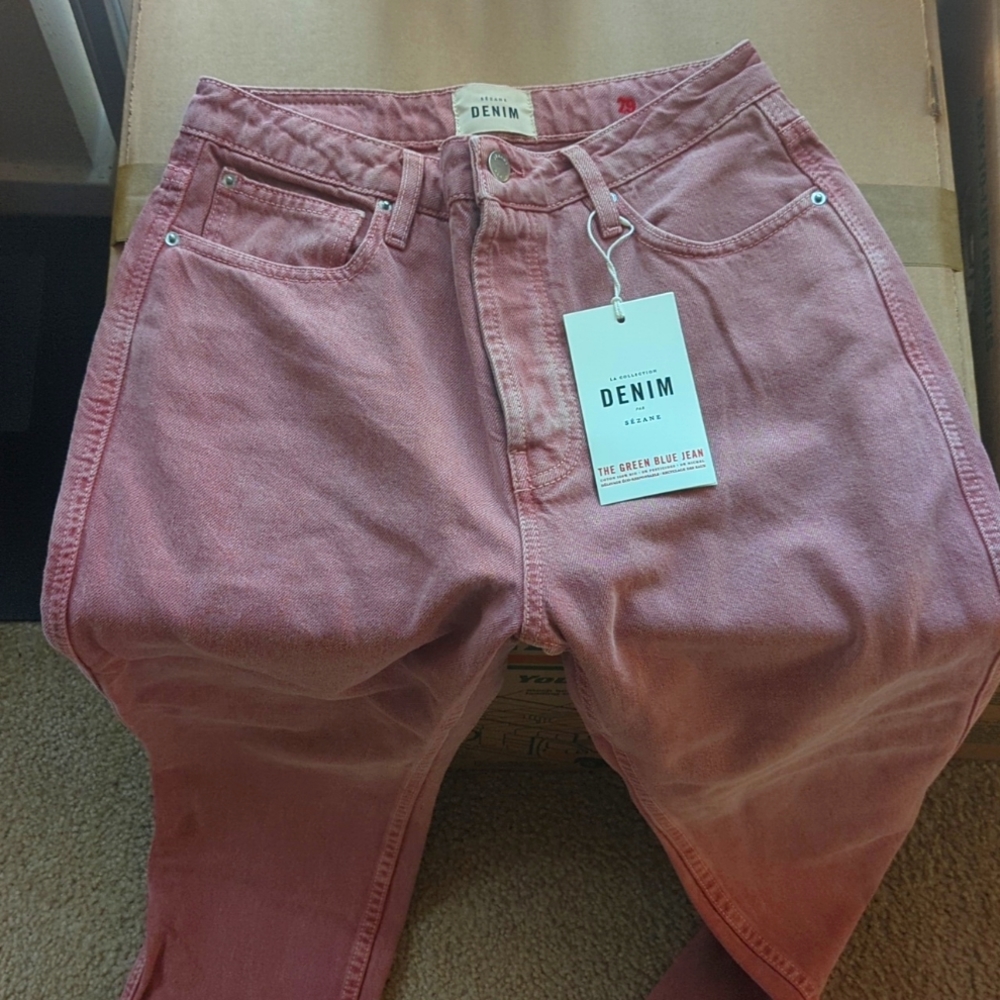 Sezane brut sexy denim in rose color